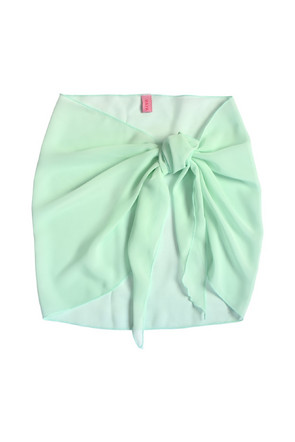 Beach Pareo in Mint Color